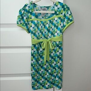 Y2K Lots of Love Colorful Polka Dot Dress with Green Belt